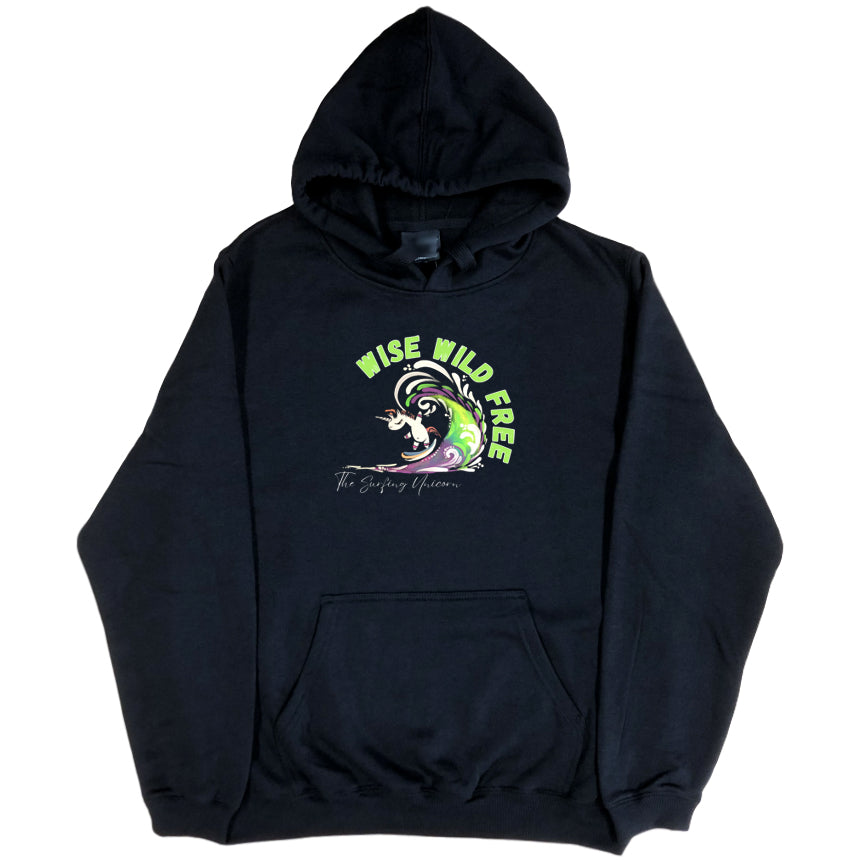 Uzzy Unicorn - Wise Wild Free Adults Hoodie